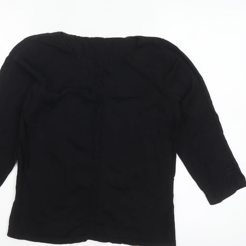 Marks and Spencer Women's Black 3/4 Sleeve Knit Blouse Size 12