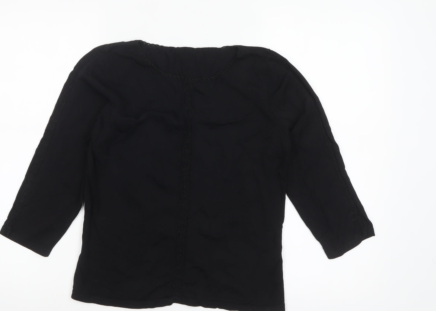 Marks and Spencer Women's Black 3/4 Sleeve Knit Blouse Size 12