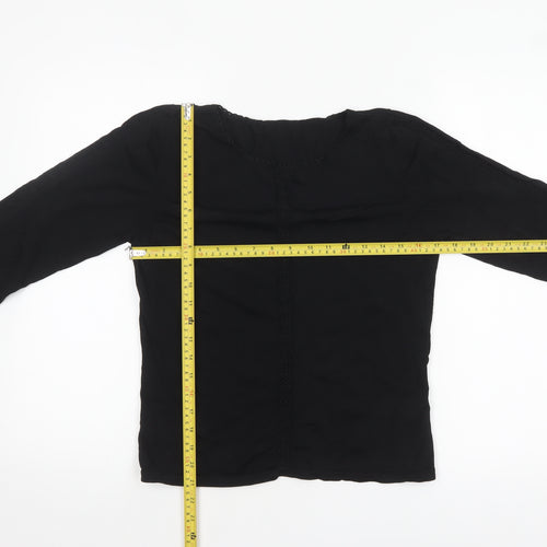 Marks and Spencer Women's Black 3/4 Sleeve Knit Blouse Size 12