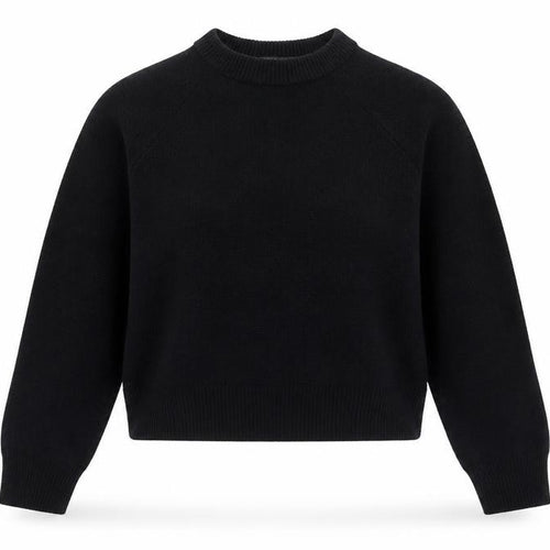 French Connection Women Black M Crew Neck Knit Long Sleeve Jumper