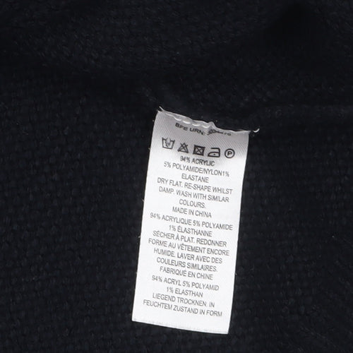 French Connection Women Black M Crew Neck Knit Long Sleeve Jumper