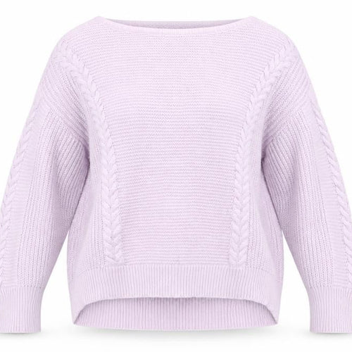 Mint Velvet Women's Pink Cotton Cable Knit Jumper Size M