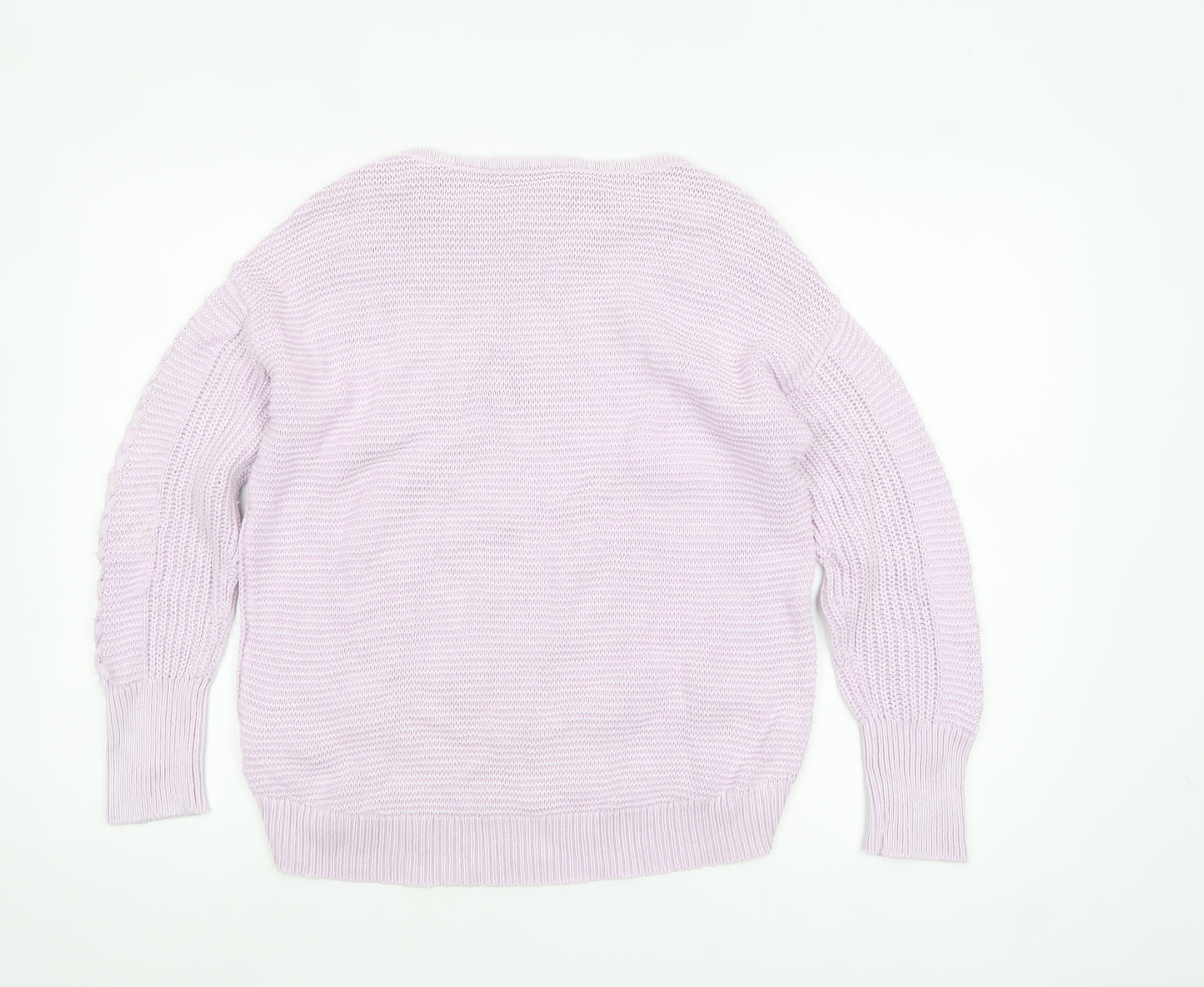 Mint Velvet Women's Pink Cotton Cable Knit Jumper Size M