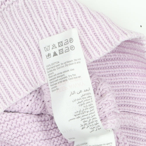 Mint Velvet Women's Pink Cotton Cable Knit Jumper Size M