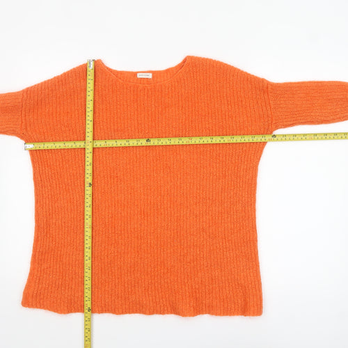 River Island Women’s Orange Chunky Knit Pullover Jumper Size 8