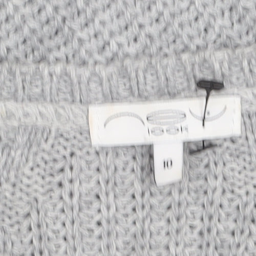 Next Women Grey Size 10 Crew Neck Chunky Knit Jumper