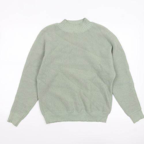 Oliver Bonas Women’s Green Mock Neck Knit Jumper Size 6