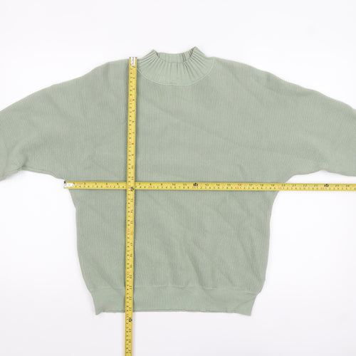 Oliver Bonas Women’s Green Mock Neck Knit Jumper Size 6