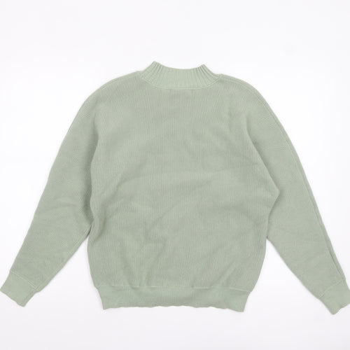 Oliver Bonas Women’s Green Mock Neck Knit Jumper Size 6