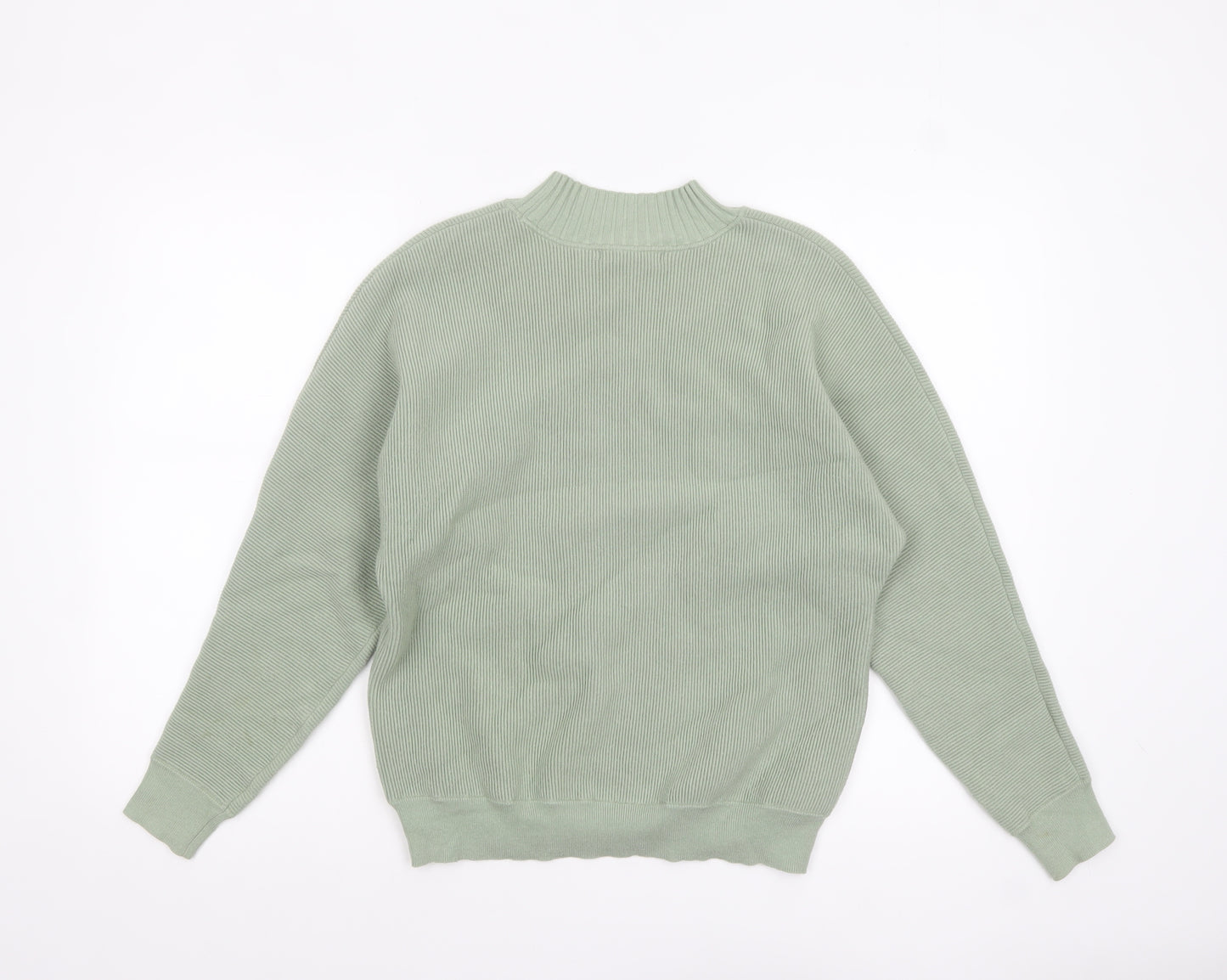 Oliver Bonas Women’s Green Mock Neck Knit Jumper Size 6