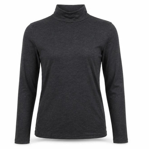 H&M Women’s Grey Roll Neck Long Sleeve Jersey Top Size 8