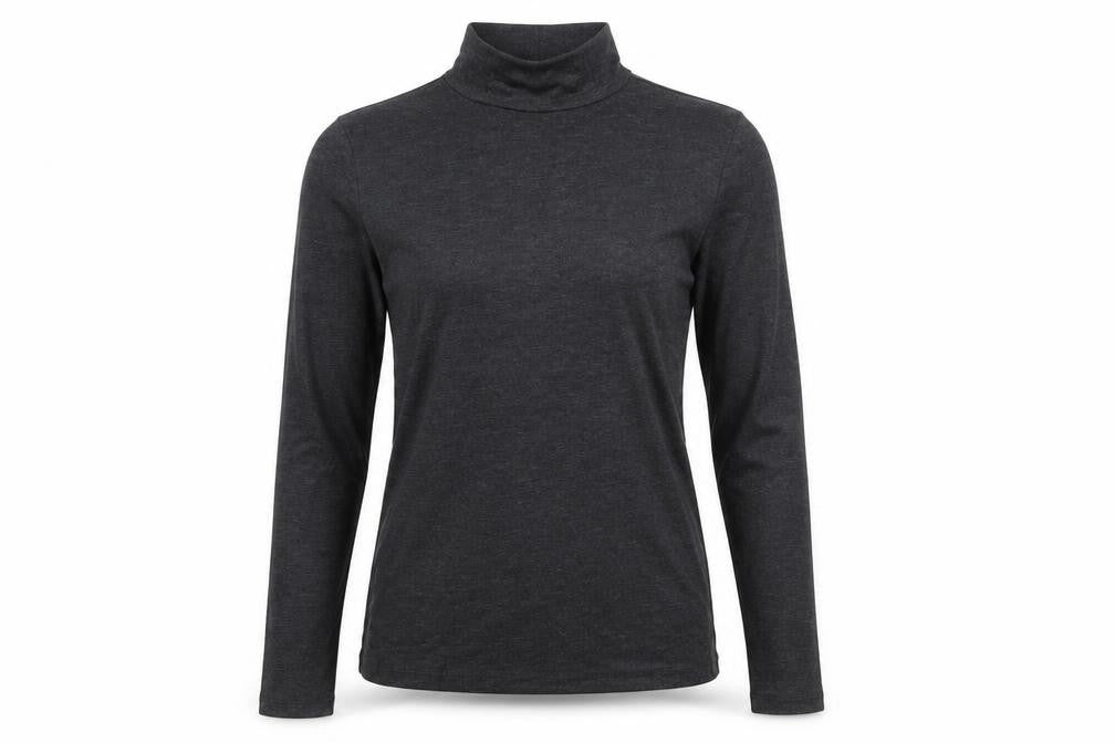 H&M Women’s Grey Roll Neck Long Sleeve Jersey Top Size 8