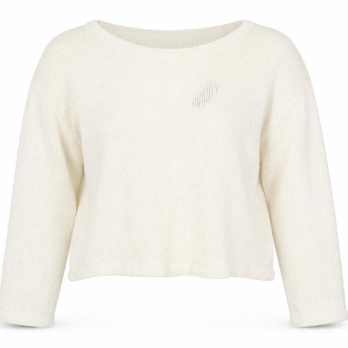 Bershka Women’s Ivory V-Neck Knit Jumper Size S