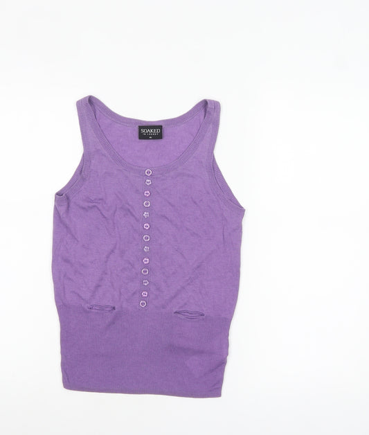 Soaked in Luxury Women's Purple Knit Tank Top XS