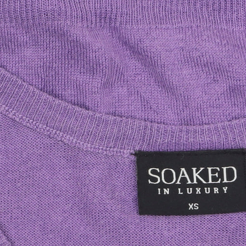 Soaked in Luxury Women's Purple Knit Tank Top XS