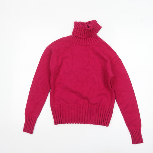 Banana Republic Women Red Roll Neck Knit Jumper XXS