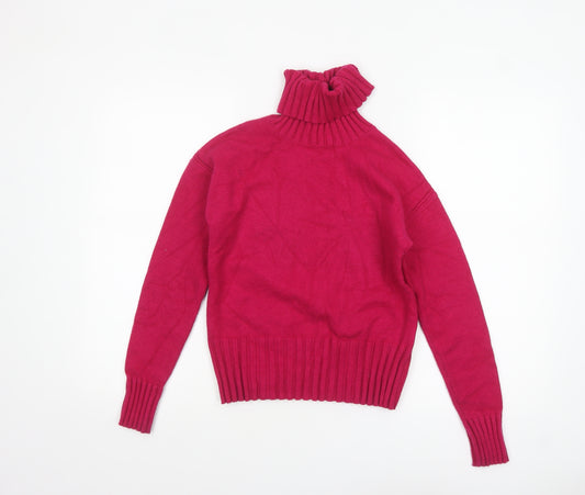 Banana Republic Women Red Roll Neck Knit Jumper XXS