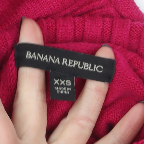 Banana Republic Women Red Roll Neck Knit Jumper XXS