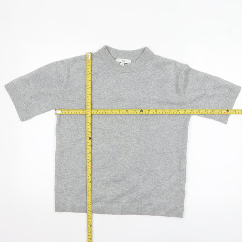 Marks and Spencer Women's Grey XS High Neck Short Sleeve Jumper