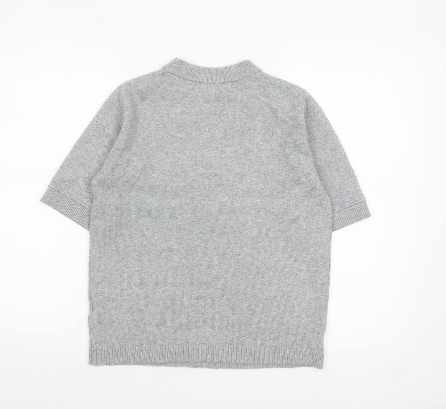 Marks and Spencer Women's Grey XS High Neck Short Sleeve Jumper