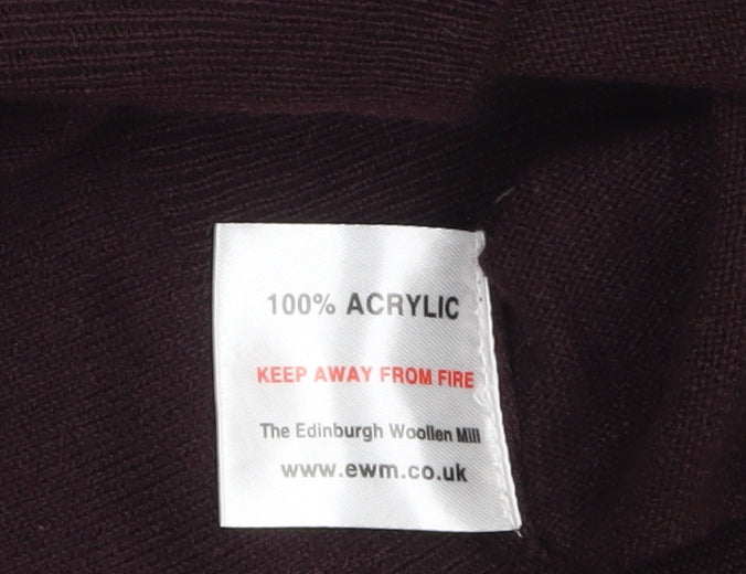 James Pringle Mens Brown V-Neck Acrylic Jumper Medium