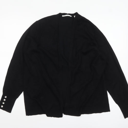 Cyrus Women Black L Knit Cardigan Lightweight Open Front