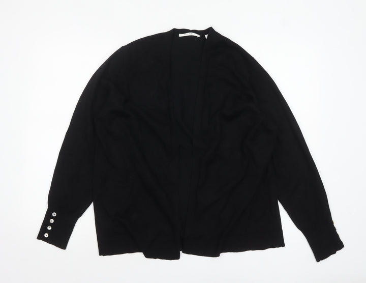 Cyrus Women Black L Knit Cardigan Lightweight Open Front