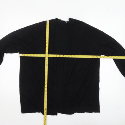 Cyrus Women Black L Knit Cardigan Lightweight Open Front