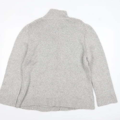 Marks and Spencer Per Una Womens Grey XL Chunky Knit Button Cardigan