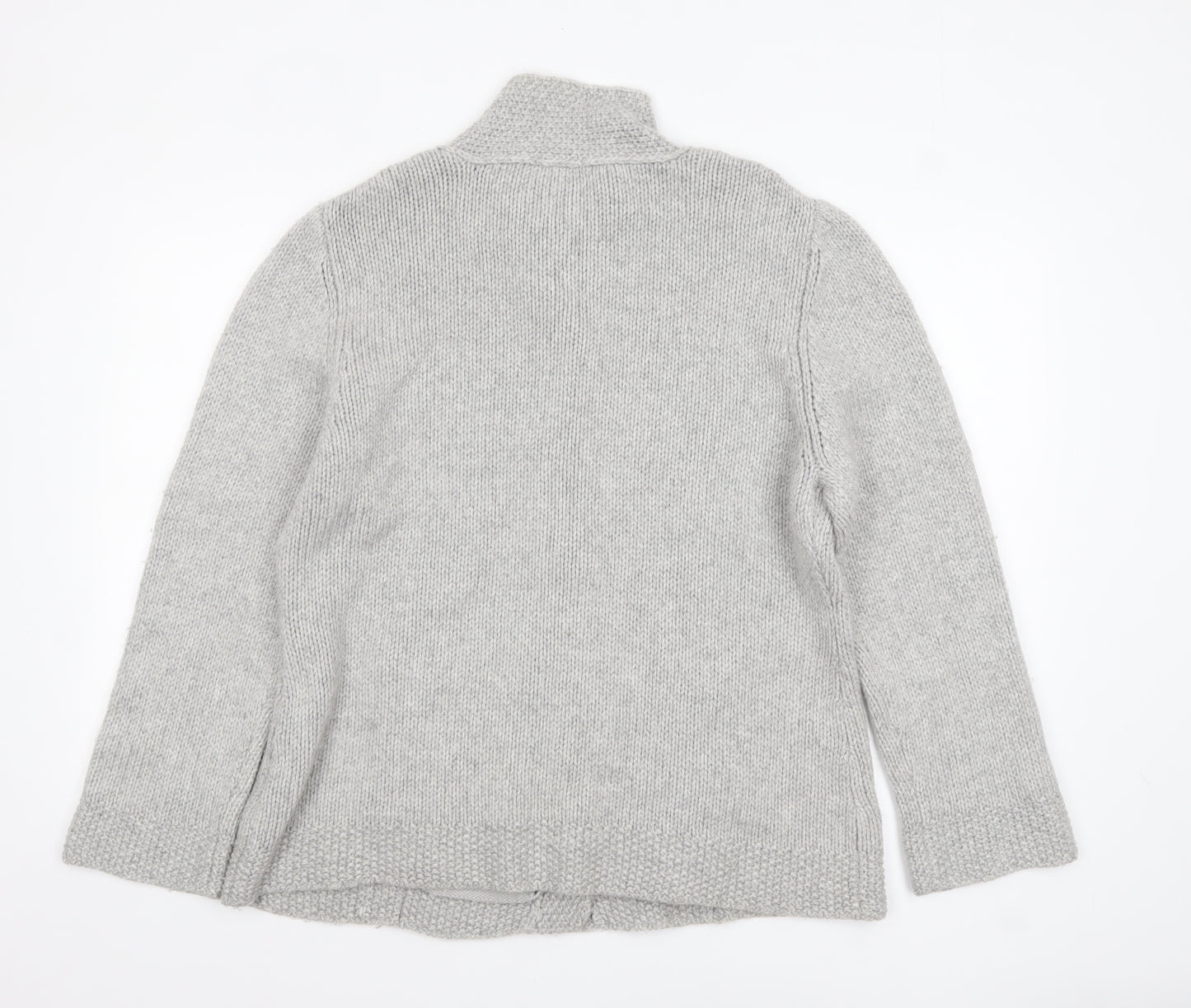 Marks and Spencer Per Una Womens Grey XL Chunky Knit Button Cardigan
