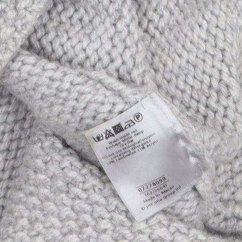 Marks and Spencer Per Una Womens Grey XL Chunky Knit Button Cardigan