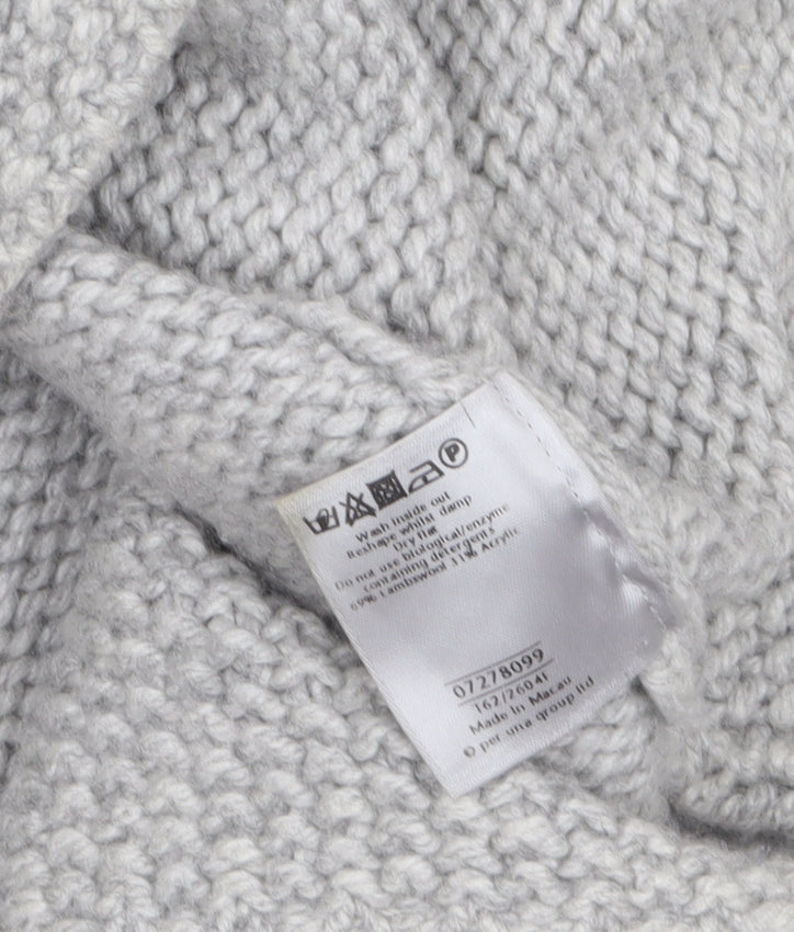 Marks and Spencer Per Una Womens Grey XL Chunky Knit Button Cardigan