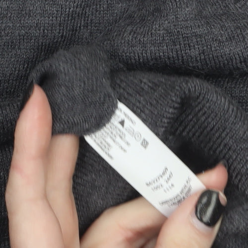 Jeff Banks Men’s Grey XL Wool Henley Jumper Extra Fine Merino