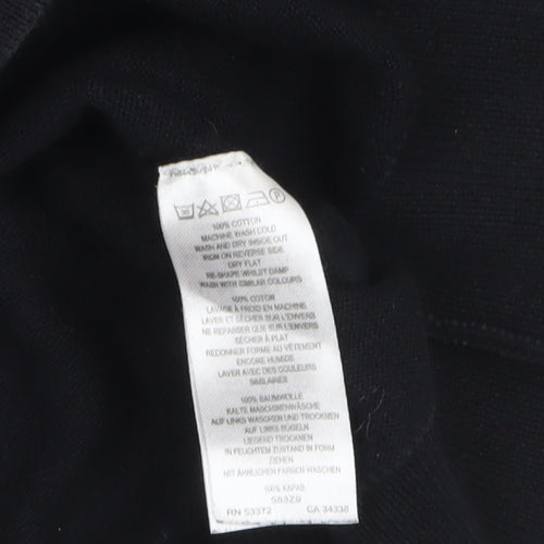 French Connection Men's Black Cotton Crew Neck Jumper XL
