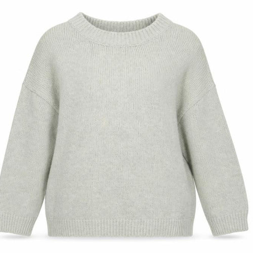 Mango Womens Grey Wool Blend Crew Neck Relaxed Fit Jumper Size S