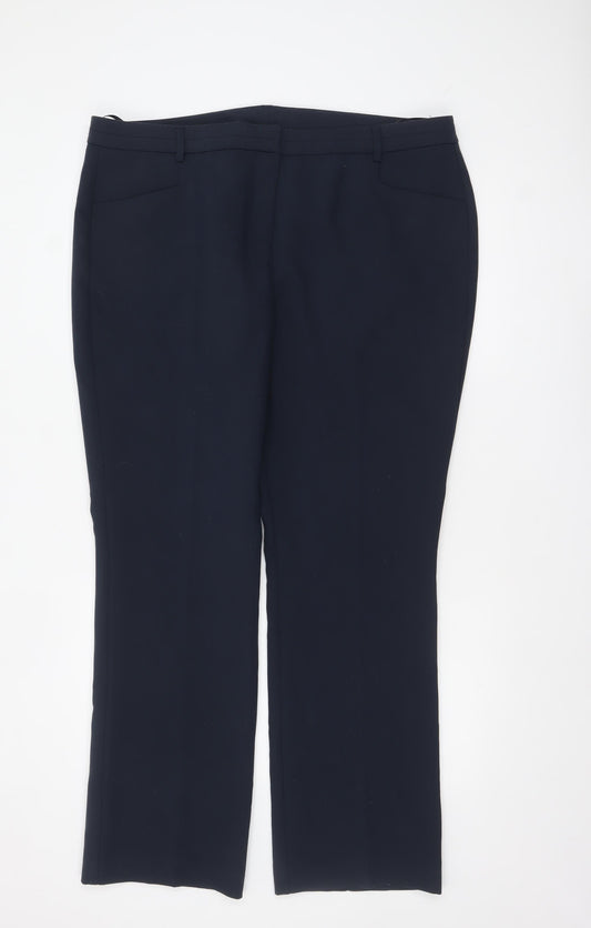 Next Women’s Black Straight Leg Dress Pants Size 18 Stretch Trousers