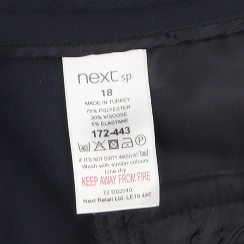 Next Women’s Black Straight Leg Dress Pants Size 18 Stretch Trousers