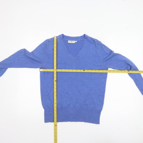 Glenmuir Women's Blue Cotton V-Neck Jumper Size S