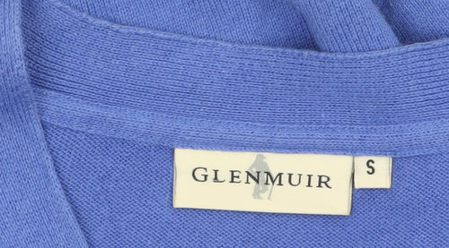 Glenmuir Women's Blue Cotton V-Neck Jumper Size S