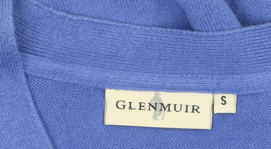 Glenmuir Women's Blue Cotton V-Neck Jumper Size S