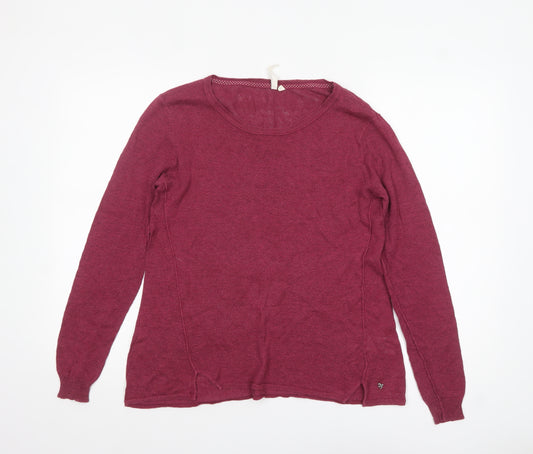 White Stuff Women's Purple Cotton Long Sleeve Jumper Size 10