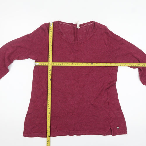 White Stuff Women's Purple Cotton Long Sleeve Jumper Size 10