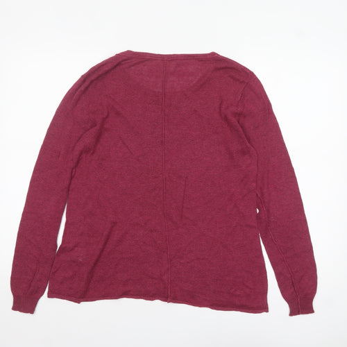 White Stuff Women's Purple Cotton Long Sleeve Jumper Size 10