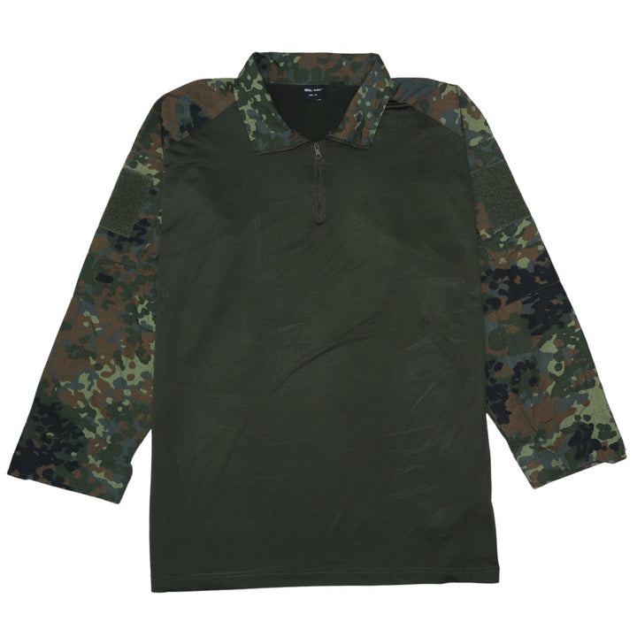 Mil-Tec Men's Green Camouflage 1/4 Zip Military Sweatshirt XL