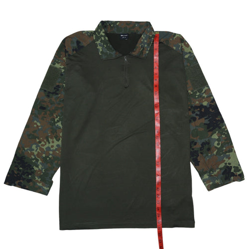 Mil-Tec Men's Green Camouflage 1/4 Zip Military Sweatshirt XL