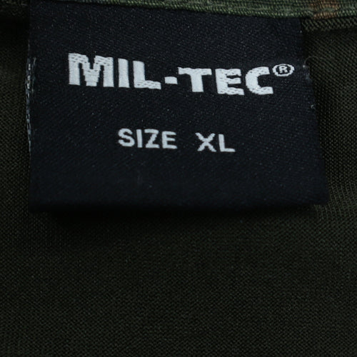 Mil-Tec Men's Green Camouflage 1/4 Zip Military Sweatshirt XL
