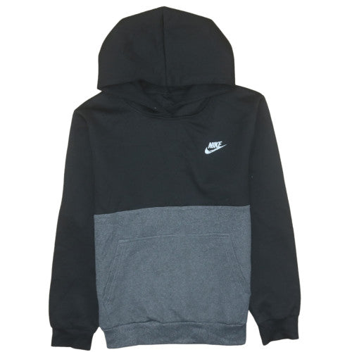 Nike Boys Black & Grey Pullover Hoodie Size 16 Cotton Blend Sweatshirt