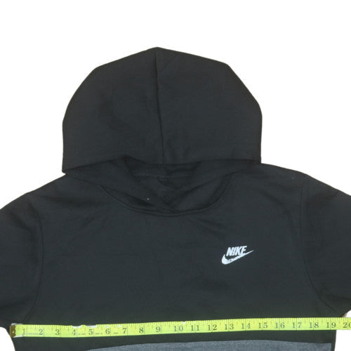 Nike Boys Black & Grey Pullover Hoodie Size 16 Cotton Blend Sweatshirt