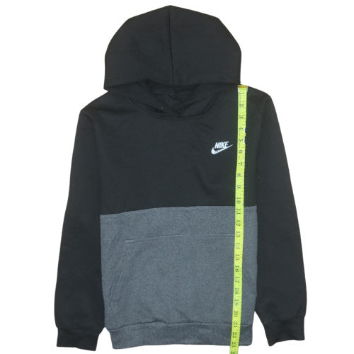 Nike Boys Black & Grey Pullover Hoodie Size 16 Cotton Blend Sweatshirt