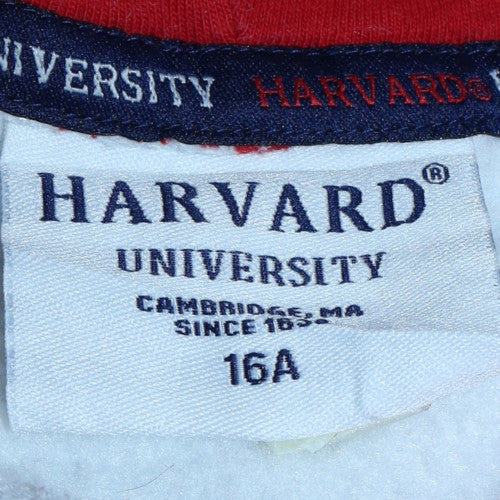 Harvard University Boys Grey Pullover Hoodie 16 Years Fleece Sports League